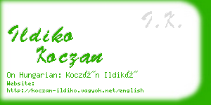 ildiko koczan business card